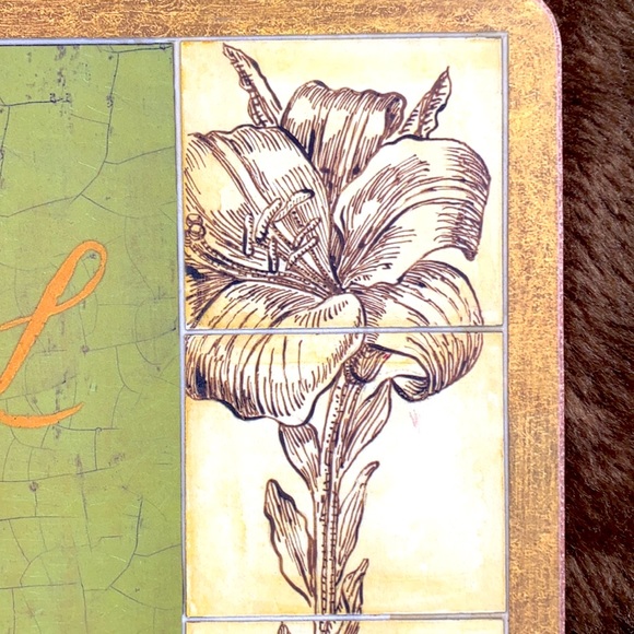 Pimpernel Set of 6 Lily-Themed Placemats Cork Back - Picture 6 of 7